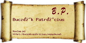 Buczák Patrícius névjegykártya